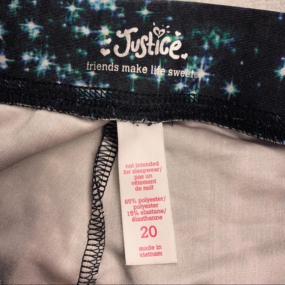 Justice Leggings Star Print size XXL (20) - Picture 7 of 8